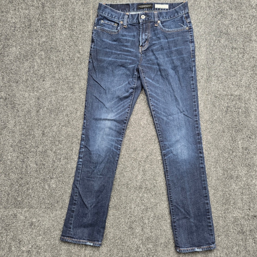 Aeropostale Skinny Jeans Mens Size 28x30 Dark Wash Stretch Denim Blue Pants